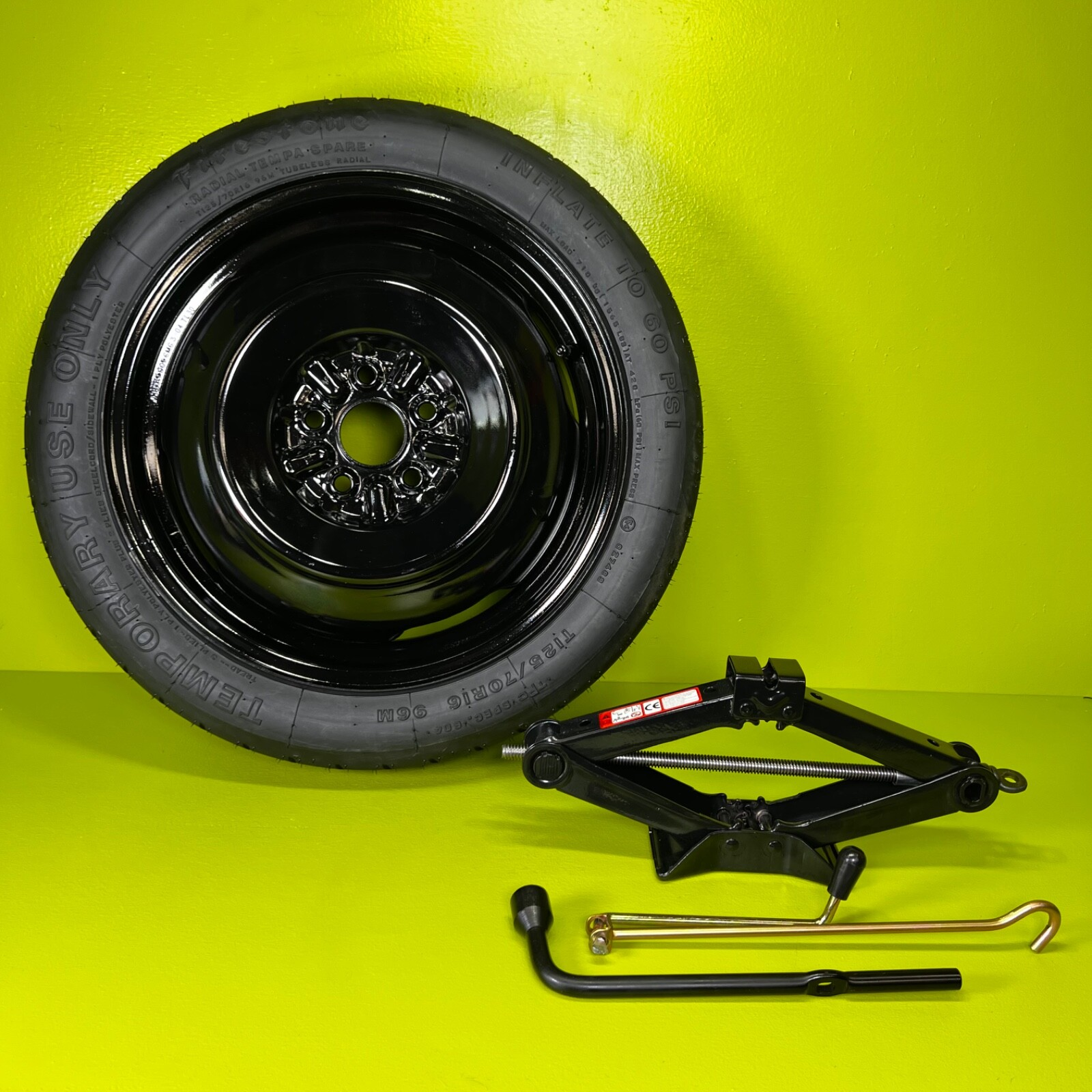 SPARE TIRE 16" with JACK KIT FITS:2004-2011 TOYOTA PRIUS