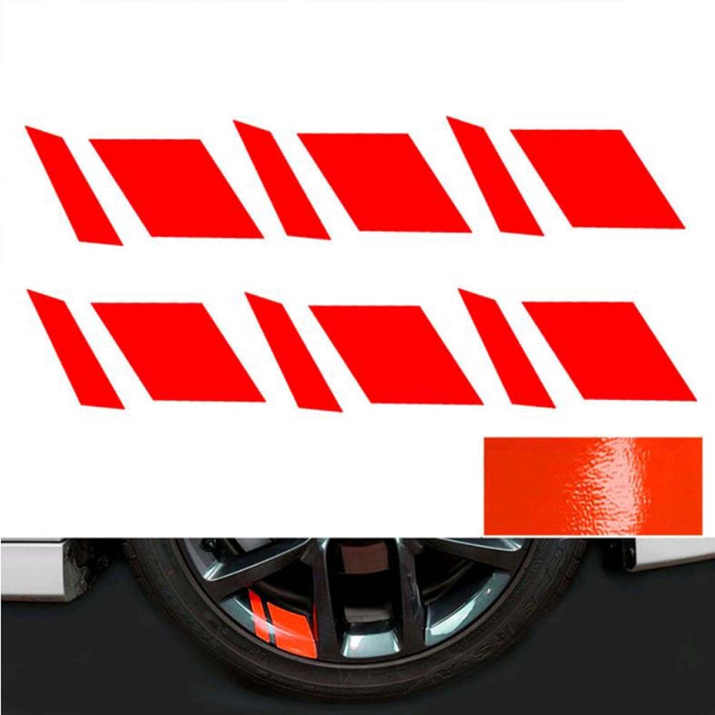 Reflective Car Wheel Rim Vinyl Sticker Stripe Racing Wheel Hub Decal for 16"-21"