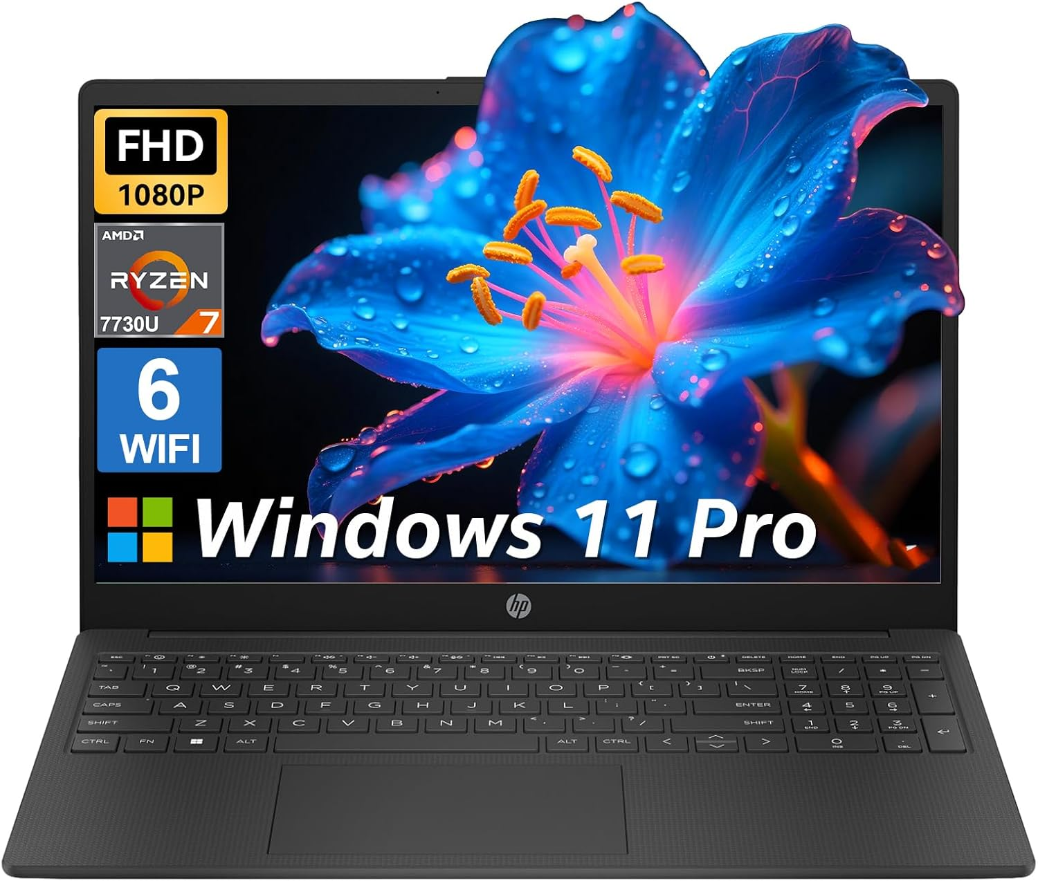 Flagship Business Laptop, 15.6" FHD IPS Display, AMD Ryzen 7 7730U, 20GB RAM, 512GB Pcle SSD, Windows 11 Pro, Copilot AI, Wifi 6, Bluetooth, Numeric Keyboard, with Patented Accessories, Black