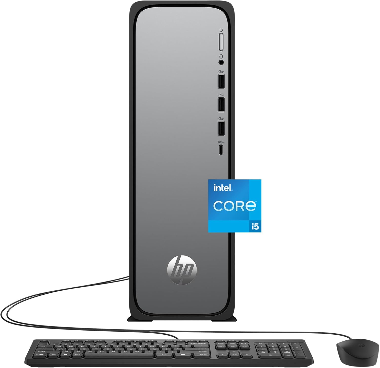 Omnidesk Slim Desktop PC, Intel Core I5-14400, 8 GB RAM, 512 GB SSD, Intel UHD Graphics 730, Windows 11 Home, Microsoft Copilot, Meteor Silver, S03-0012 (2026)