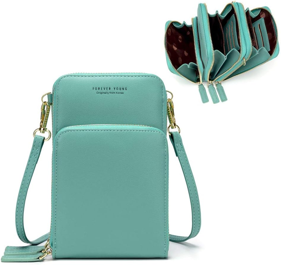 Small Leather Crossbody Bag for Women with Guitar Strap Mini Crossover Bags & Shoulder Purses with 2 Card Slots