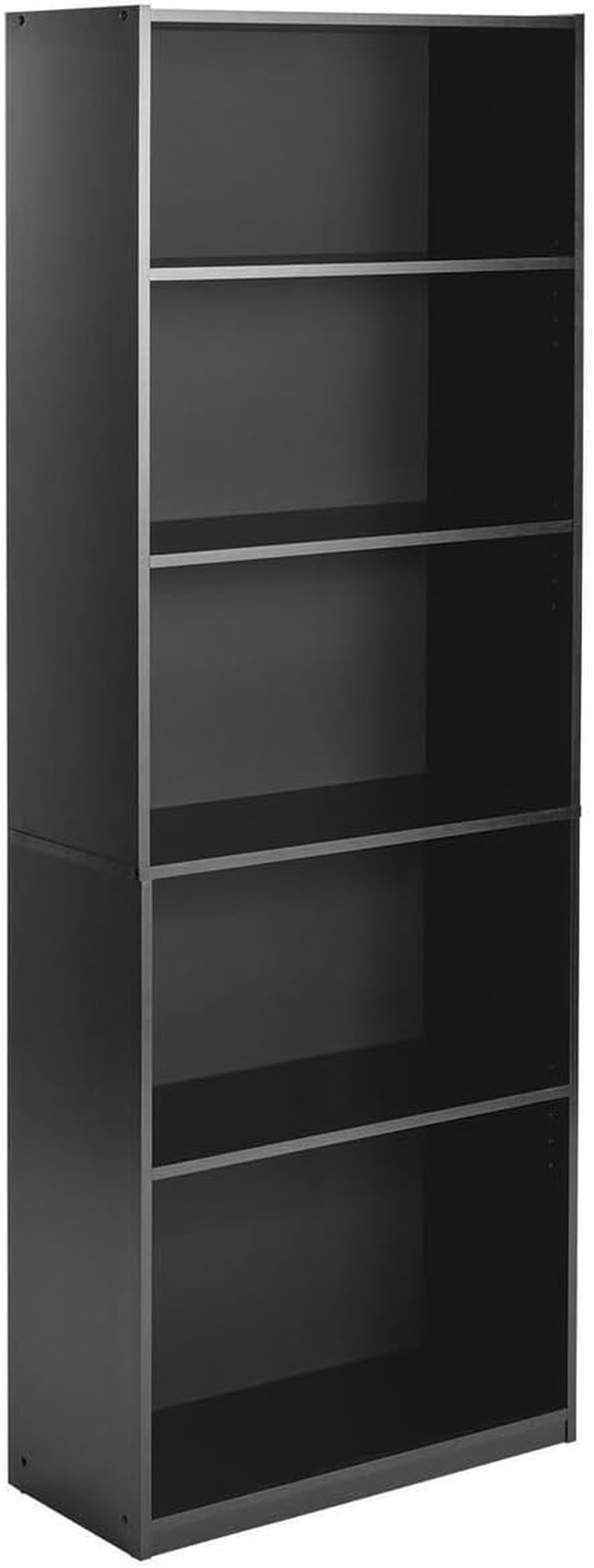 ` 71" 5-Shelf Standard Bookcase (Black)