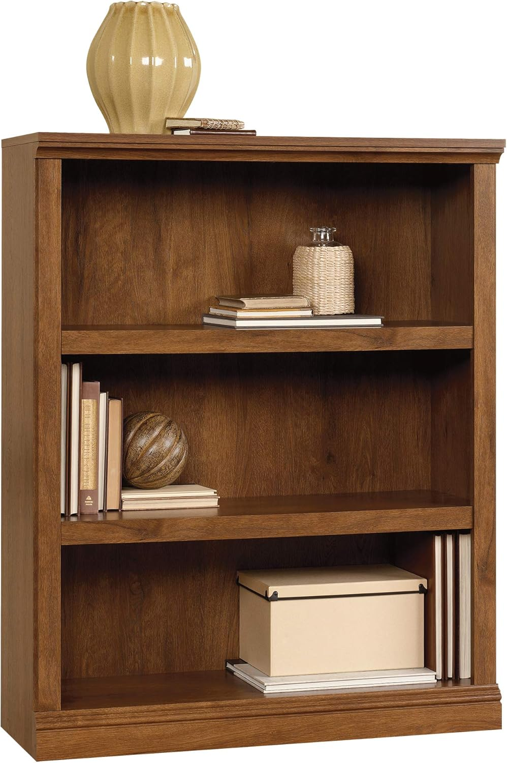 Miscellaneous Storage 3-Shelf Bookcase/ Book Shelf, Oiled Oak Finish