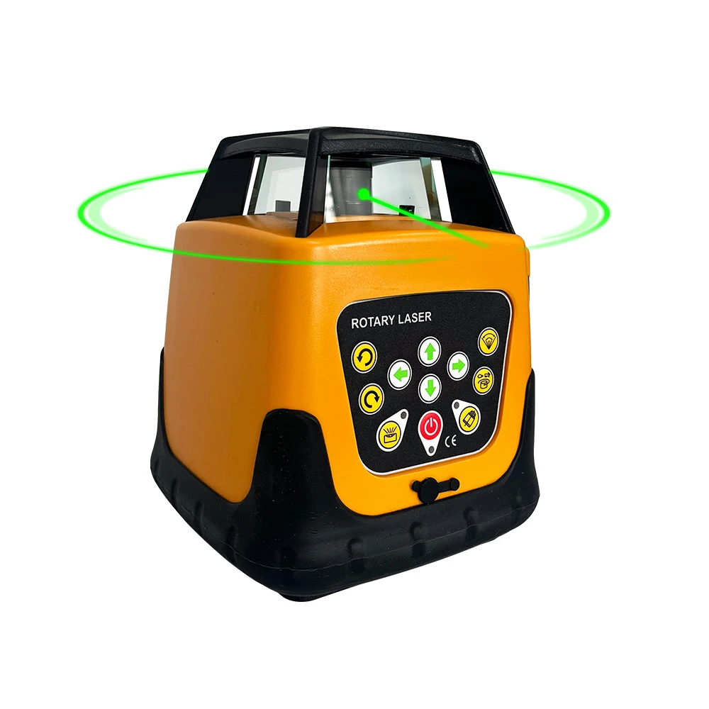Heipoe Surveying Laser Tool HP203G Green Beam Self-Leveling 500M Rotary Laser Level with Receiver & Remote Control