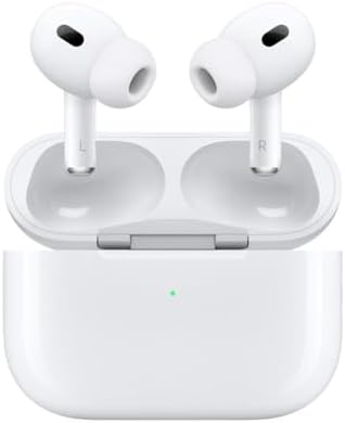 Apple AirPods Pro 2 Wireless Earbuds, Active Noise Cancellation, Hearing Aid Feature, Bluetooth Headphones, Transparency, Personalized Spatial Audio, High-Fidelity Sound, H2 Chip, USB-C Charging